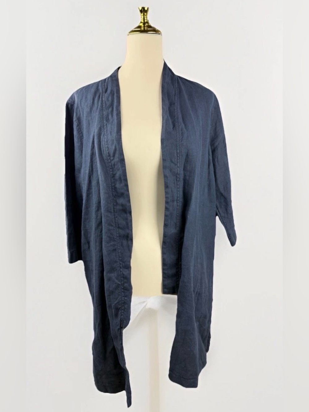 J. Jill Navy Blue Open-Front Lightweight Cardigan